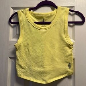 Zara Yellow Tank Top Sleeveless Crop